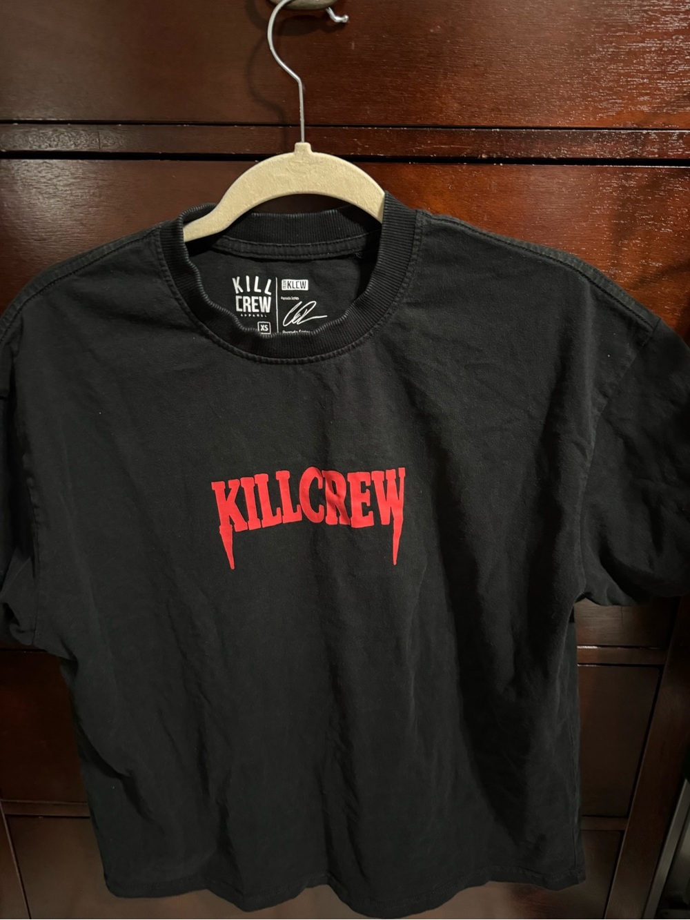 Kill Crew Black T-Shirt with Red Logo
